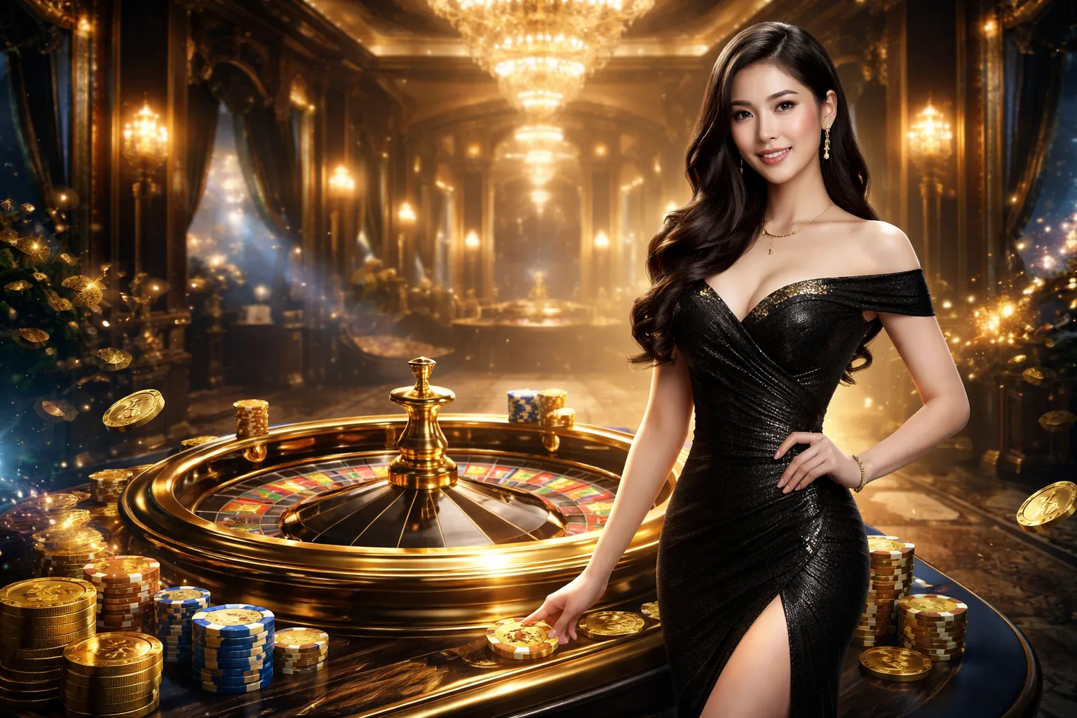 Hình ảnh chính đá gà ea888, một đấu trường gà sôi động với hiệu ứng ánh sáng xanh và trắng.